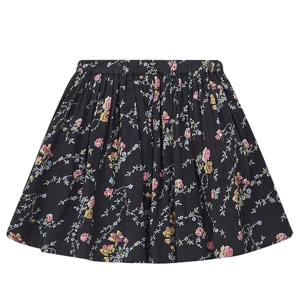 Bonton Romantic Print Gauze Skirt, Girls Size
